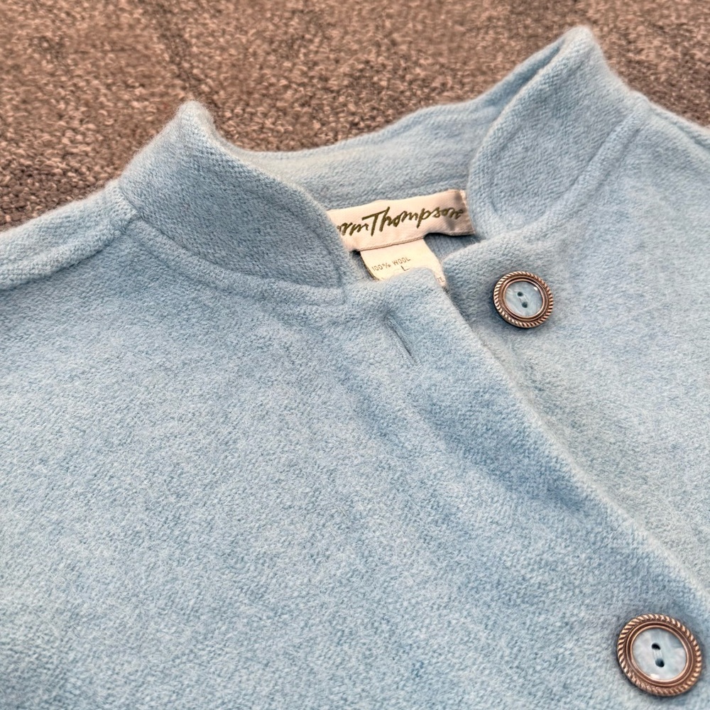 Norm Thompson Light Blue Women's Cape Jacket - Picture 2 of 7
